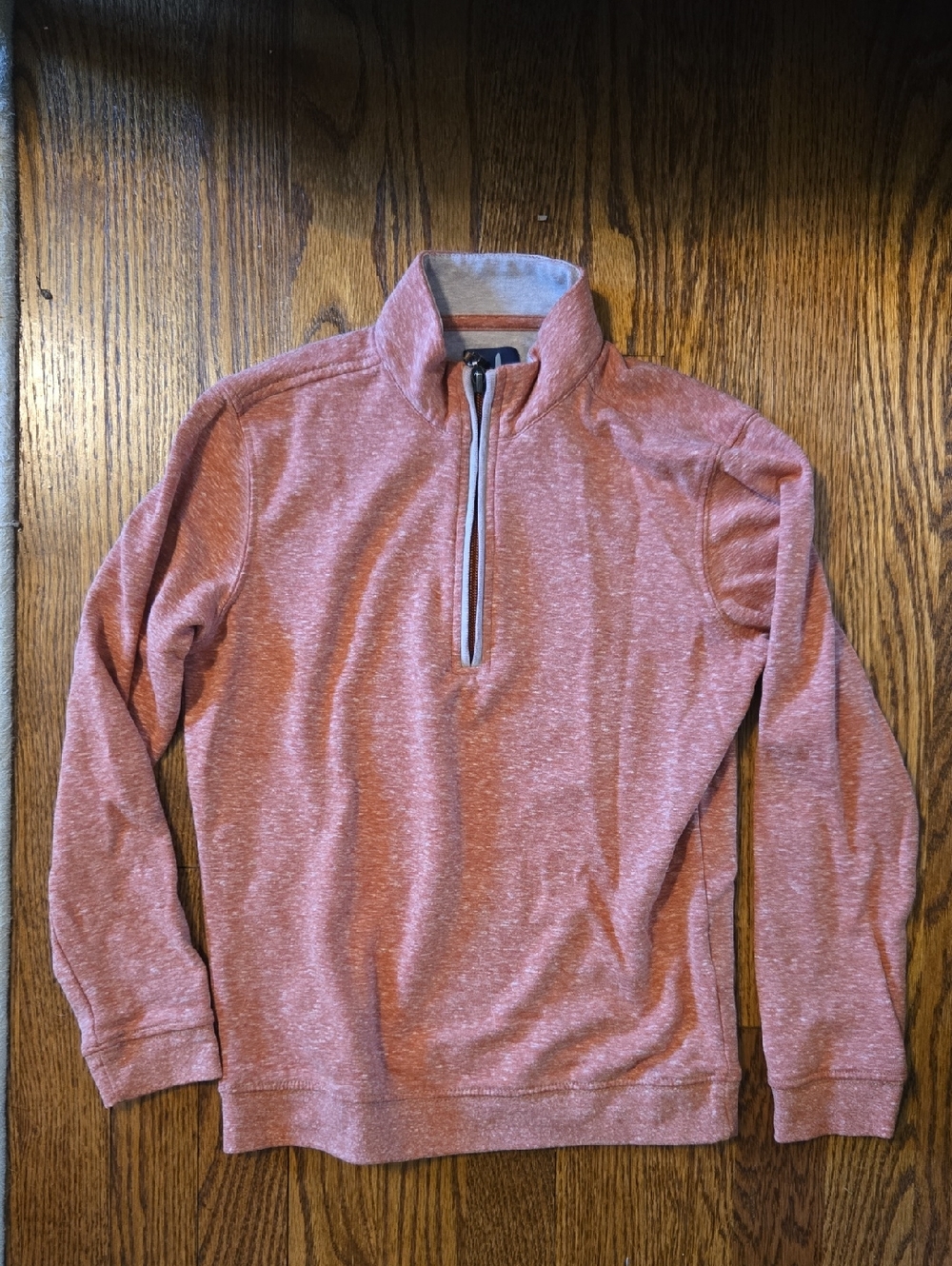 johnnie-O Kidss Zip Mock Neck Sweater in Light Orange